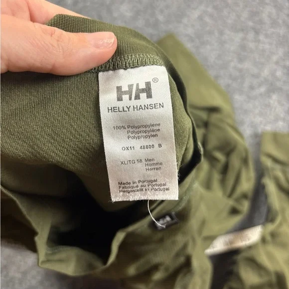 HELLY HANSEN Mens Green Lifa Base layer Stripe Long Sleeved Crew Shirt size: XL - Picture 11 of 12